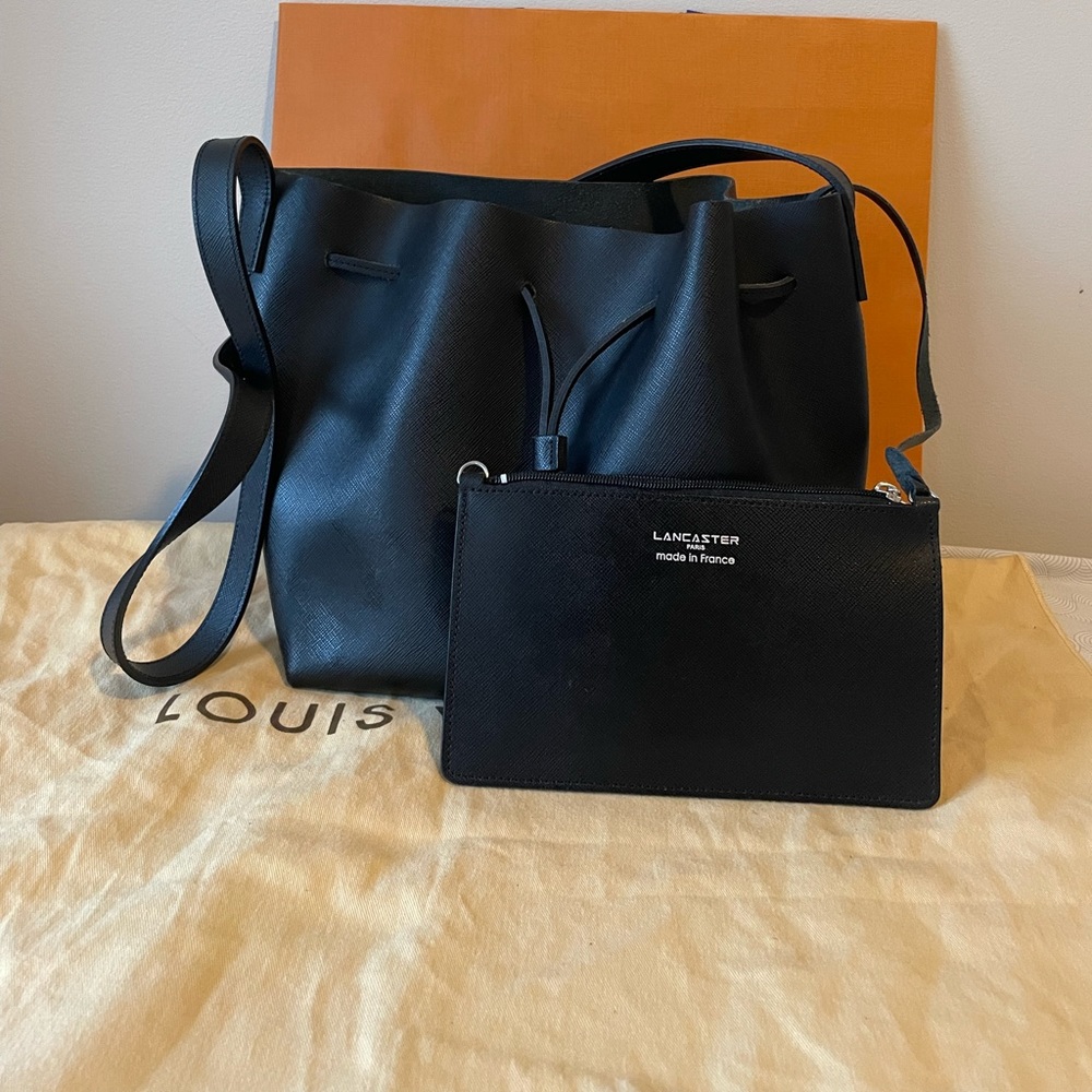 Lancaster Leather Bucket Bag